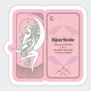 Meteorite Collector "Observed Fall: Bjurbole" Meteorite Sticker